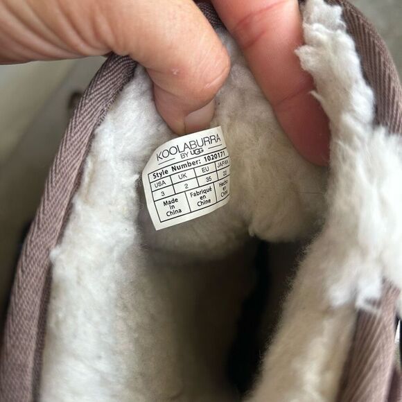 Koolaburra By UGG Victoria Tall Boot Kids' size 3 Cocoa Brown Bows Cozy Winter - Picture 7 of 7